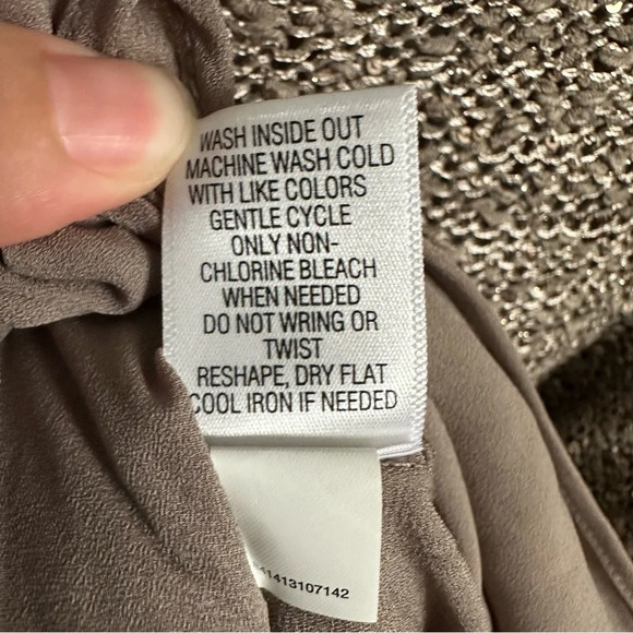 Apt 9 Sequin Asymetrical TAUPE SPARKLE SWEATER NO SIZE TAG - Picture 6 of 9